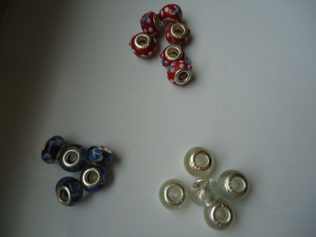 Steklene ali keramične lampwork perle, 5 ali 6 v kompletu, komplet 1,2 evr.