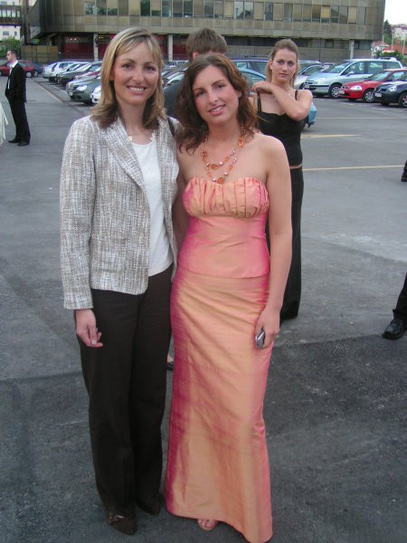 Moja hči Neža in jaz pred maturantskim plesom 2006