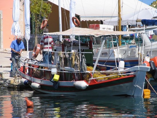 Značilni ribiški čoln v Gaiosu - Paxos
