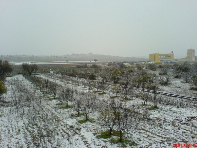 Pa kot ste opazili, bil je sneg v Valenciji. Neki zelo zelo redkega. Pogled na nasade ob p