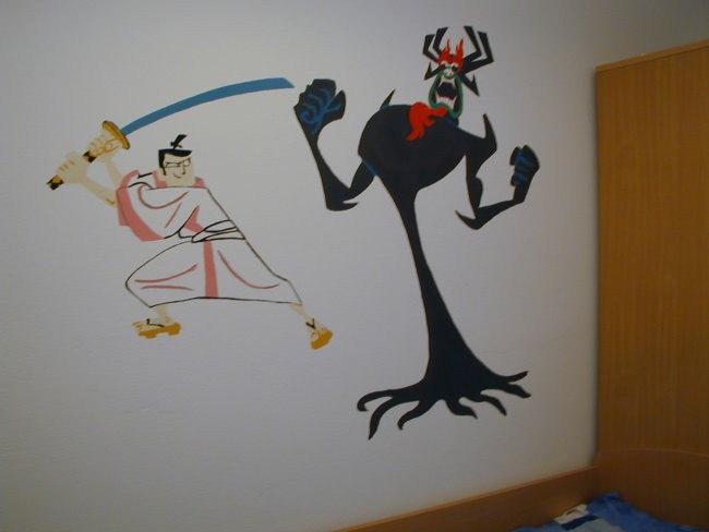 samurai jack & akul  js in andraz narisala jaku na steno