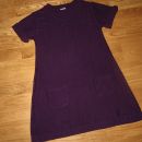 vijolična pletena oblekica št. 110, z žepoma, 3 eur