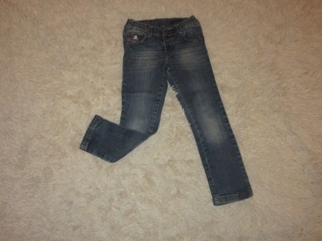 Jeans hlače, dekliške kavbojke, benetton xs, 110 , skinny stretch, 5 eur