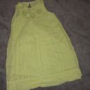 Poletna oblekica 110, dvojno tanko blago, rumeno-zelena, 3,50 eur