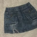 jeans kavbojsko krilo 122-128, s kamenčki, elastika v pasu, 3,50 eur