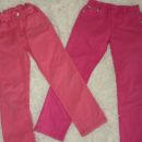 2x roza dekliške hlače122,  leve h&m 5 eur, desne 4 eur