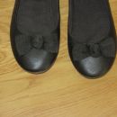 črne balerinke z mašnico, obute 1x, h&m, št. 30, 7 eur