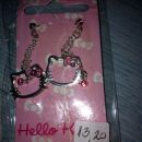 Hello Kitty uhančki NOVI kupljeni v Zlatarni -13,20€