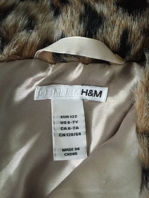 H&M krznena jaknca v vel.122 - foto