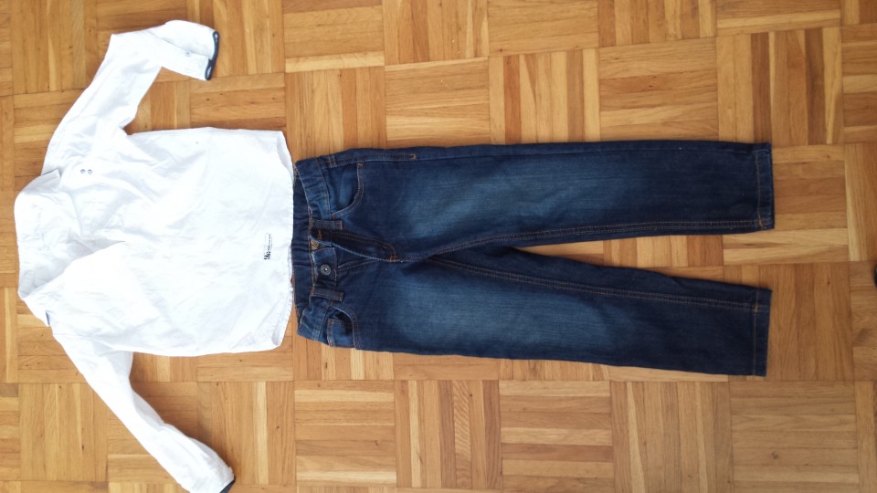 116 srajčka okaidi, jeans hlače cool club