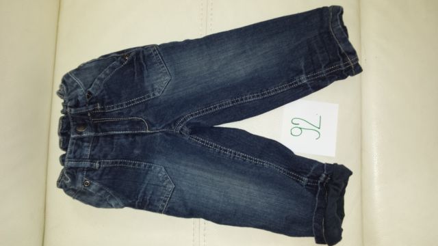 Podložene jeans hlače 92  3€