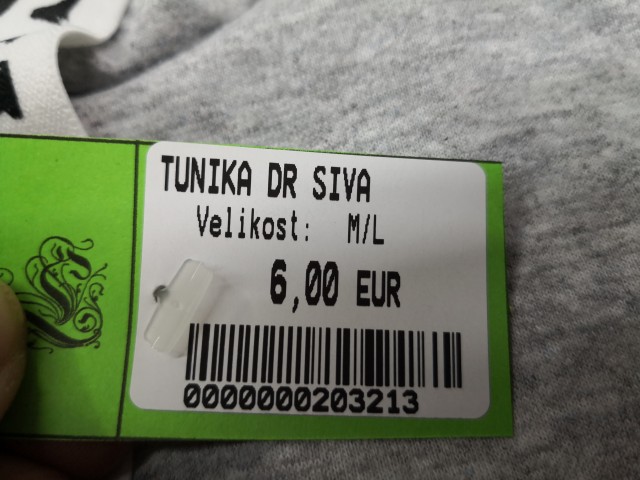 203213 TUNIKA DOLG ROKAV ŠT. M/L - 6 EUR