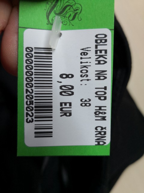 205023 obleka na top h&M ŠT. 38 - 8 EUR