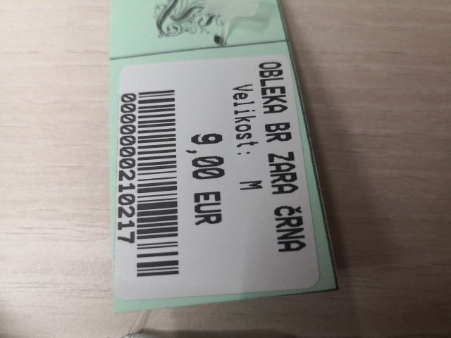 210217 obleka brez rokavov zara št. m - 9 eur