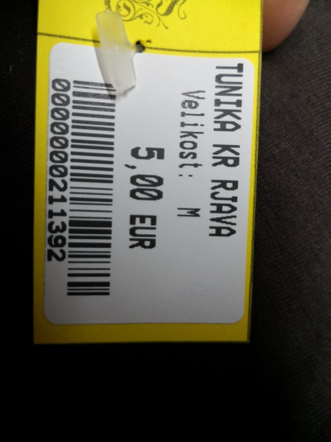 211392 TUNIKA KRATEK ROKAV ŠT. M - 5 €