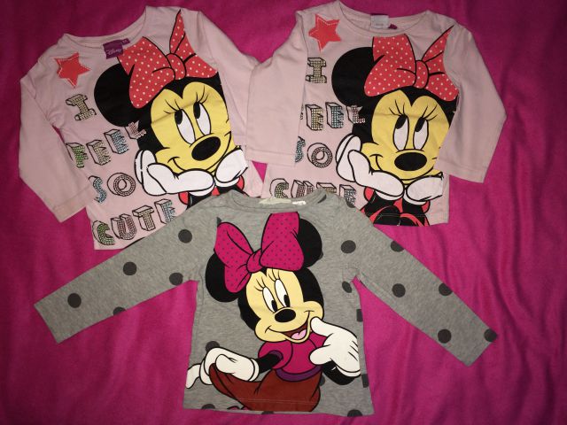3x Minnie Mouse majčke