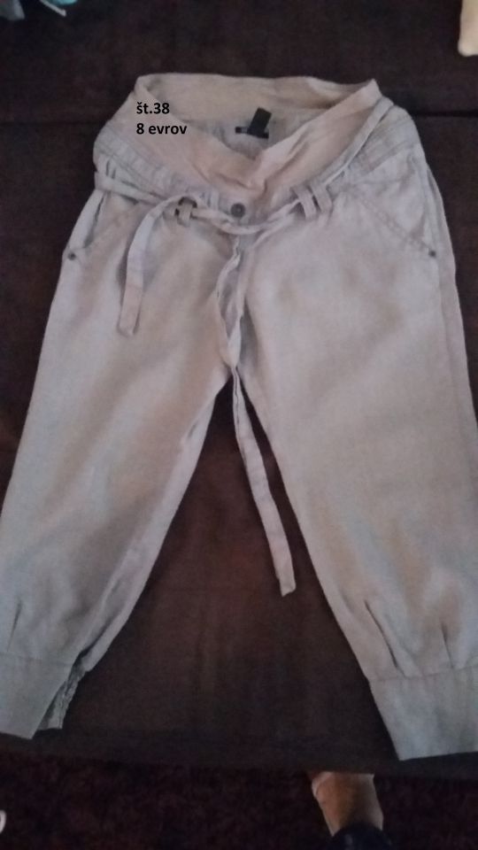 kapri lanene hlače H&M, 38