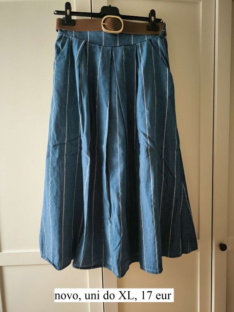 Jeans krilo s pasom, uni do XL, 17 eur - foto