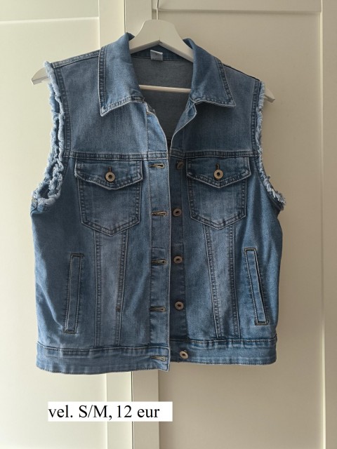 Jeans brezrokavnik, vel. S/M, 12 eur - foto