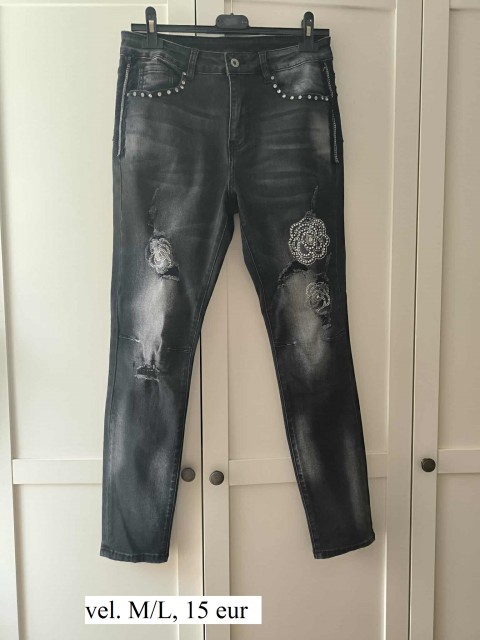 Jeans hlače, vel. M/L, 15 eur - foto