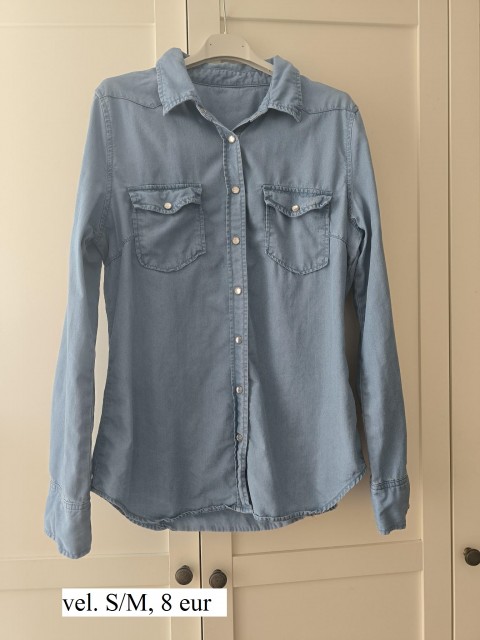 Jeans srajčka, vel. S/M, 8 eur - foto