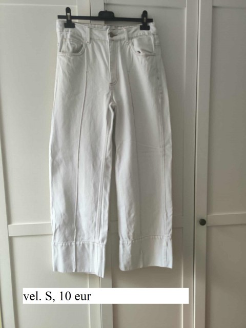 Krem bele jeans hlače, vel. S, 10 eur - foto