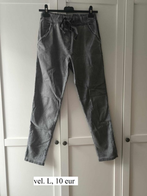 Sive hlače, vel. L, 10 eur - foto