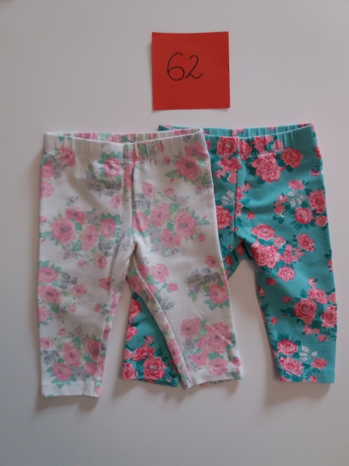 2x rožaste hlače-pajkice Št:62 cena: 4€