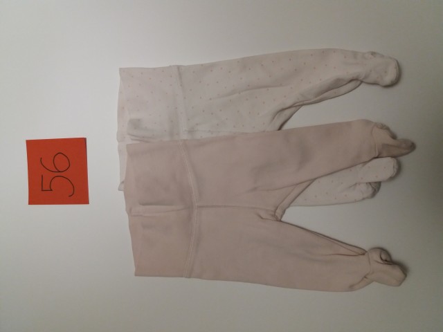 2x hlače s stopalkami H&M Št: 56 cena: 8€