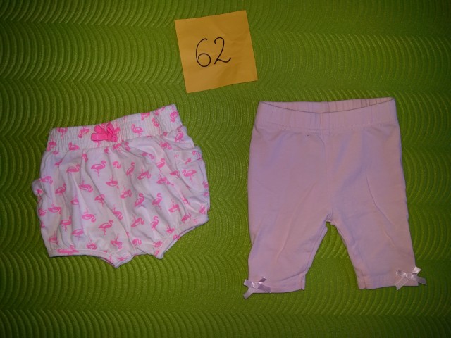 2x kratke hlače št. 62 cena: 5€