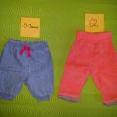2x hlače (1x tanek jeans, 1x žamet) št: 56-62 Cena: 5€