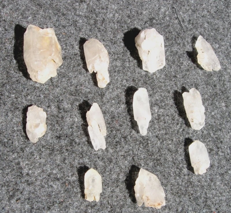 Lesbos 30.06. - 14.07.09 - Molivos okolica - skeletasti kristali kremena od 0,5 do 4 cm