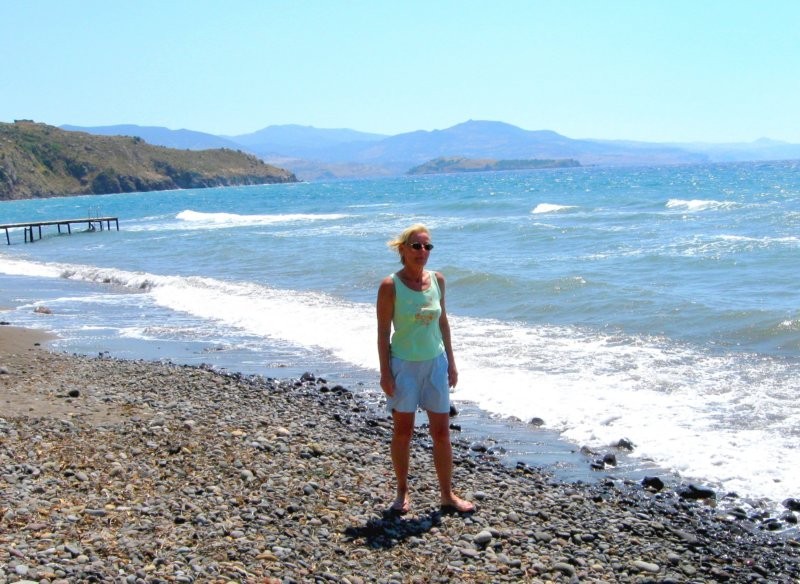 Lesbos 30.06. - 14.07.09 - Molivos - plaža Delphinia - nahajališče prodnikov kalcedona