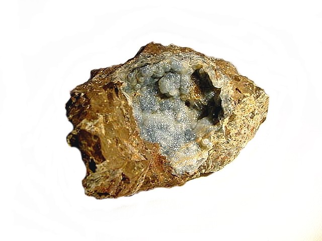 Kalcedon, hialin (13 x 8 cm) - geoda (7x 5 cm) - Lesbos, Grčija