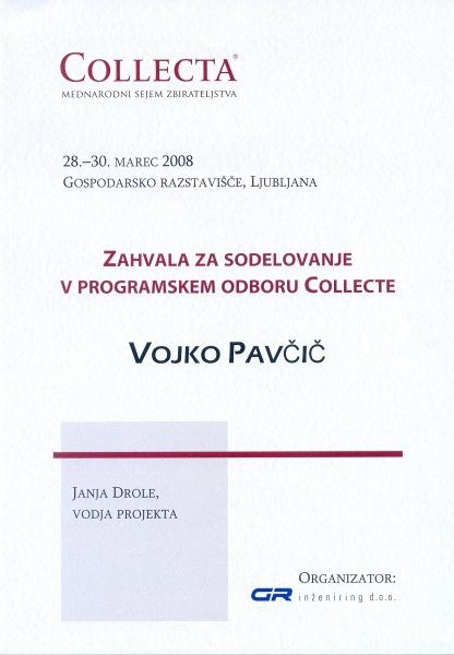 Collecta 2007, 2008, 2009 - foto