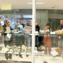 Vodena predstavitev za novinarje - vitrine z minerali in fosili