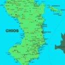 Otok Hios, Grčija - zemljevid 