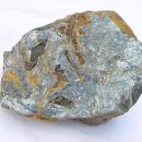 Antimonit, kremen, Sb oksidi - 10 x 8 cm - Keramos, Hios, Grčija - junij 2007