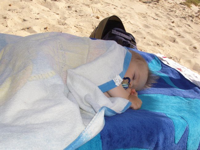 Na plaži sem naj bolj spančkav