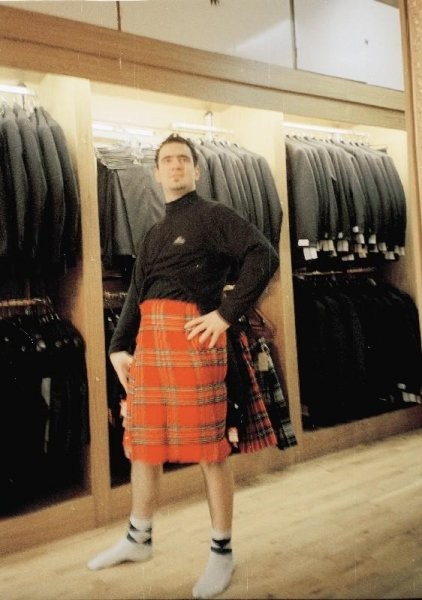 Scotland, Edinburgh, February 2003. A sm highlander a?