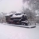 Lokomotiva na železniški postaji Litija