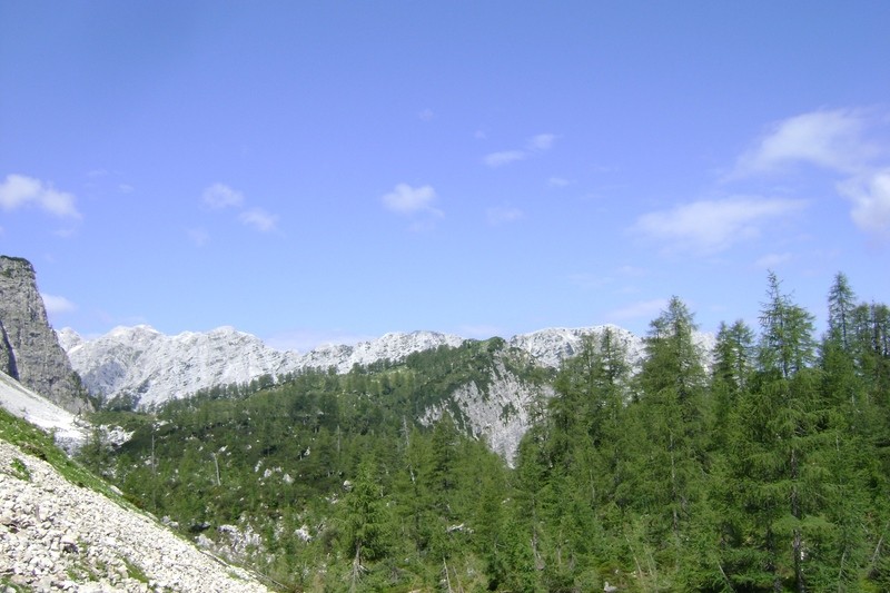 20090704 Vršič Sleme Tamar vmes M.Mojstrovka  - foto povečava