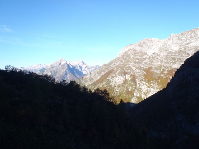 Levo Rombon s sosedi, desno Loška stena