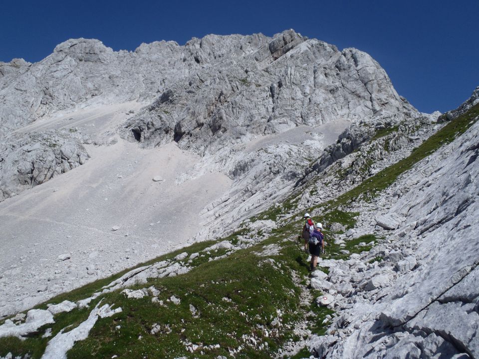 Melišče pod Kranjsko Rinko proti Skuti.