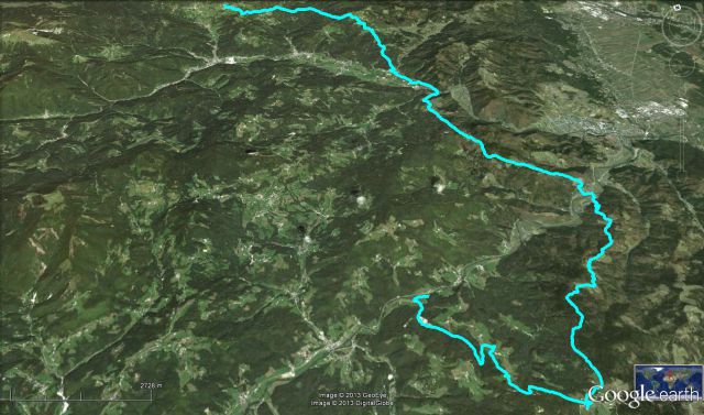 6,7km Log- do starta-Pasja ravan, 30,1km P R-Dražgoše, 1737m vzpona in 1365 spusta