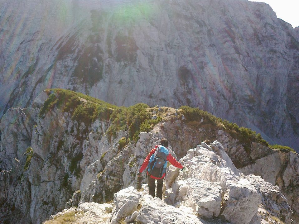 Spust čez vzhodno pot na Košutico (proti Hajnževemu sedlu)