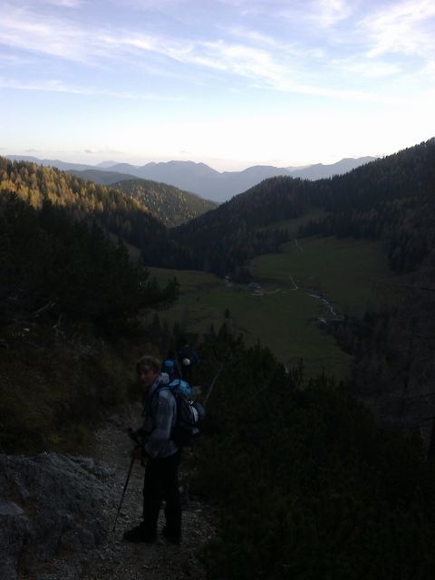Pot proti Rudnemu polju in razgled na planino Konjščico