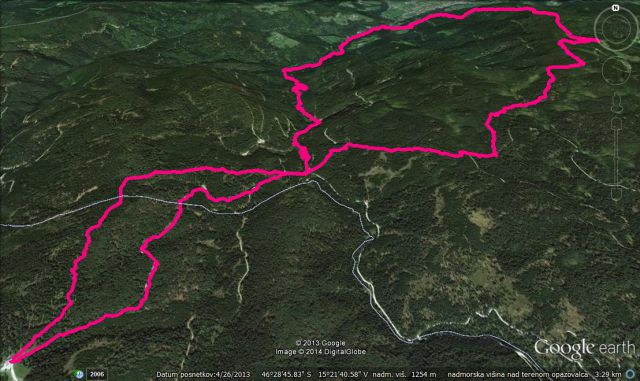 Lovrenc,Pesek,Klopni,Lovrenc-23,6 km in 1058 m skupnega vzpona.