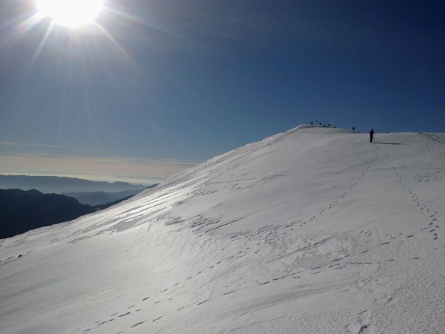 Pogled nazaj na vrh Kordeževe glave