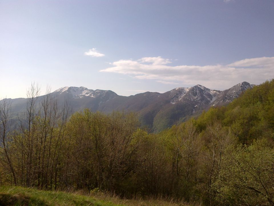 Razgled iz planine Kal na Kobariški Stol (levo)